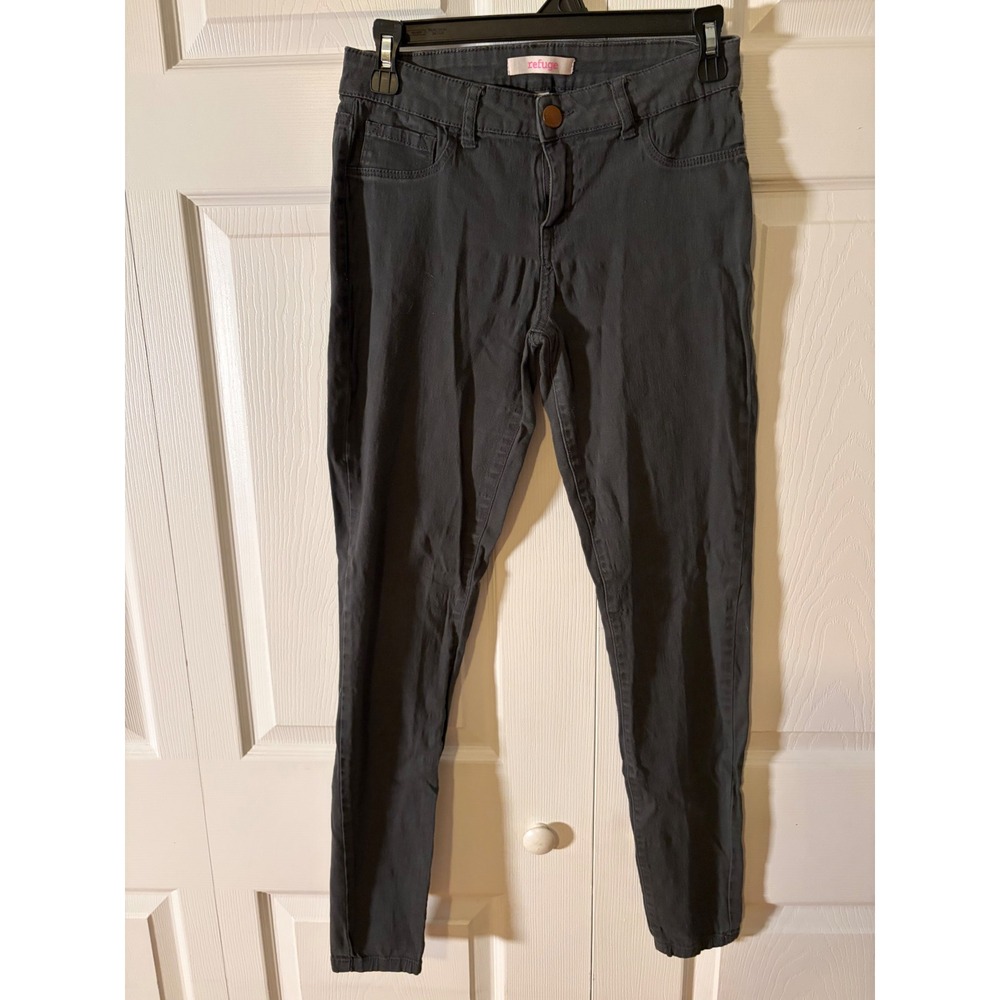 Refuge‎ Skinny Jeans Charcoal Gray Denim Stretch Pants Size 6 RN101331